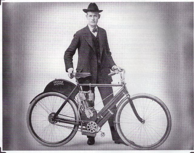 Oscar Hedstrom  1901....   W/  Indian "Moto-Cylcle"